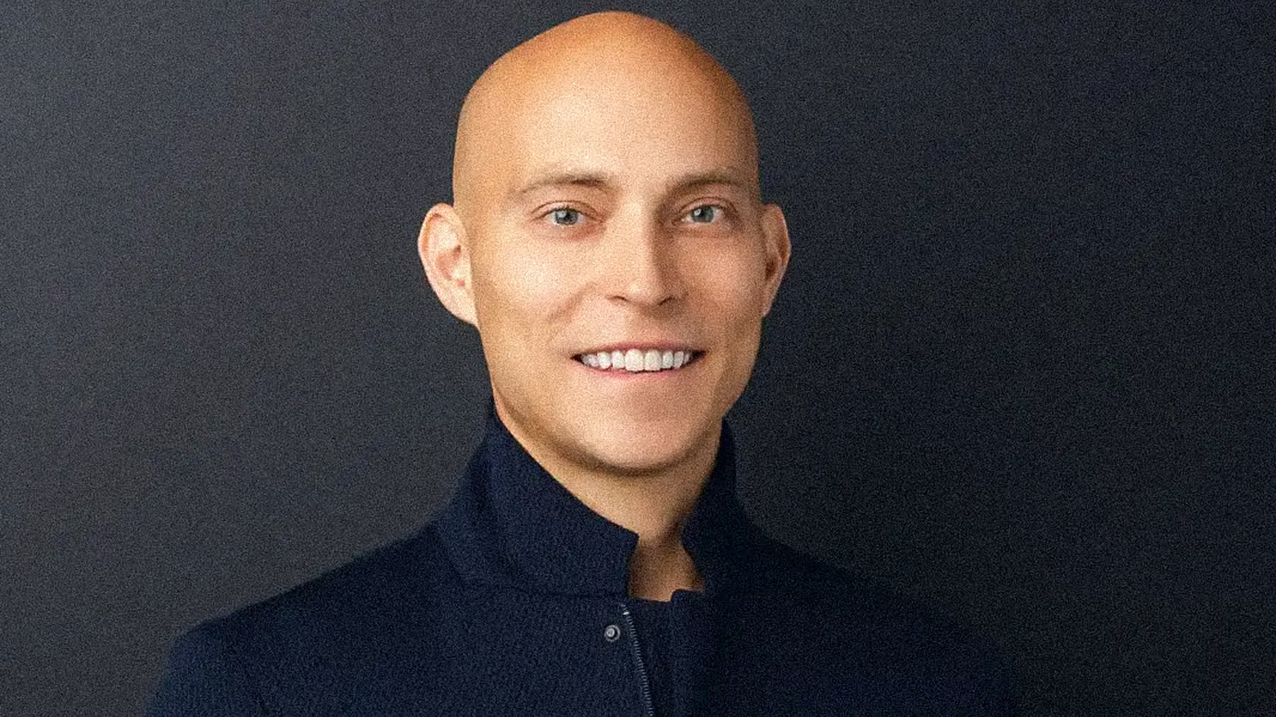A professional headshot shown at three different crops in a Miami studio