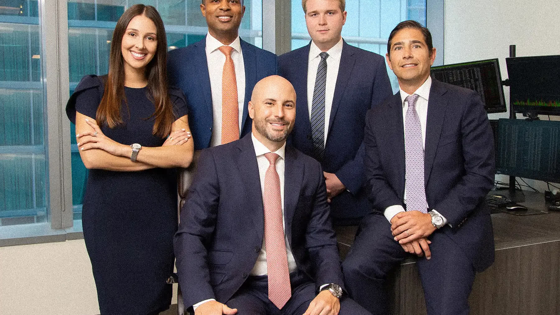 Nonprofit team members photographed for staff headshots in a Miami studio