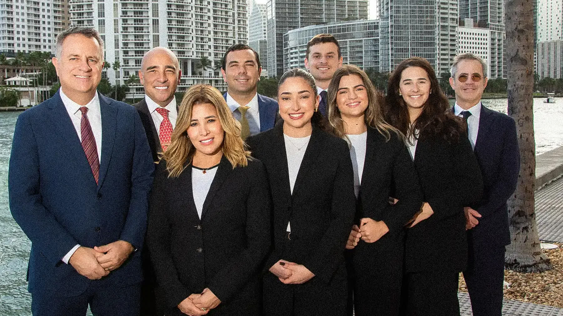 Pop-up studio set up for on-location corporate headshots in a Miami office