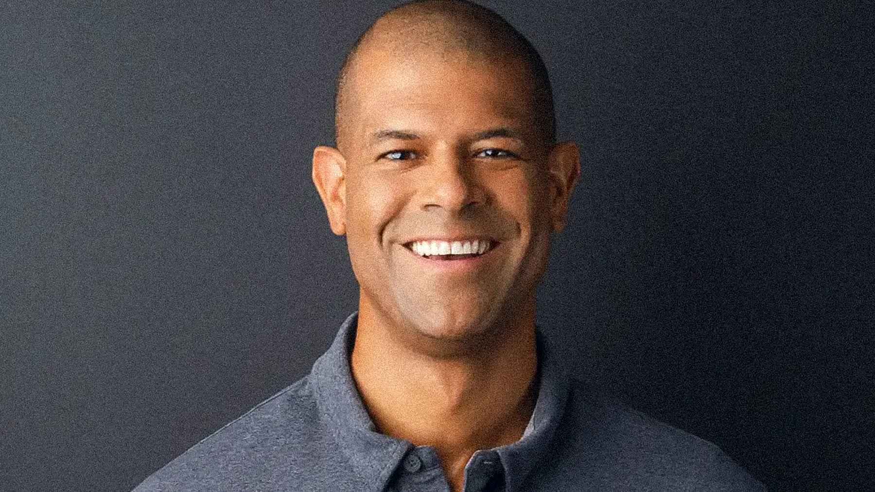 Startup founder photographed for headshots in a Downtown Miami studio